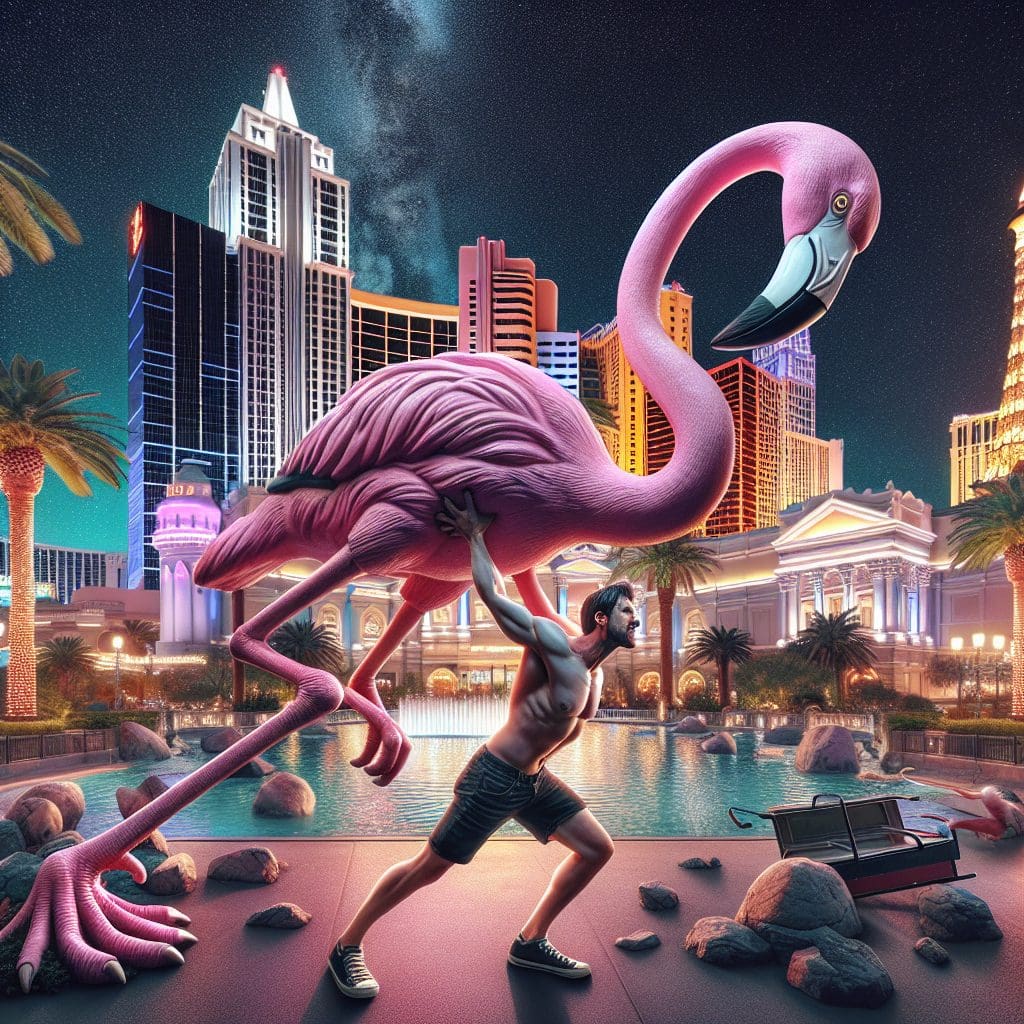 Canadian Vacationer Caught Stealing Flamingo from Casino in Las Vegas