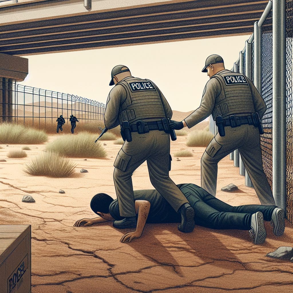 Border Patrol apprehends migrant who crawled under El Paso overpass near the border.