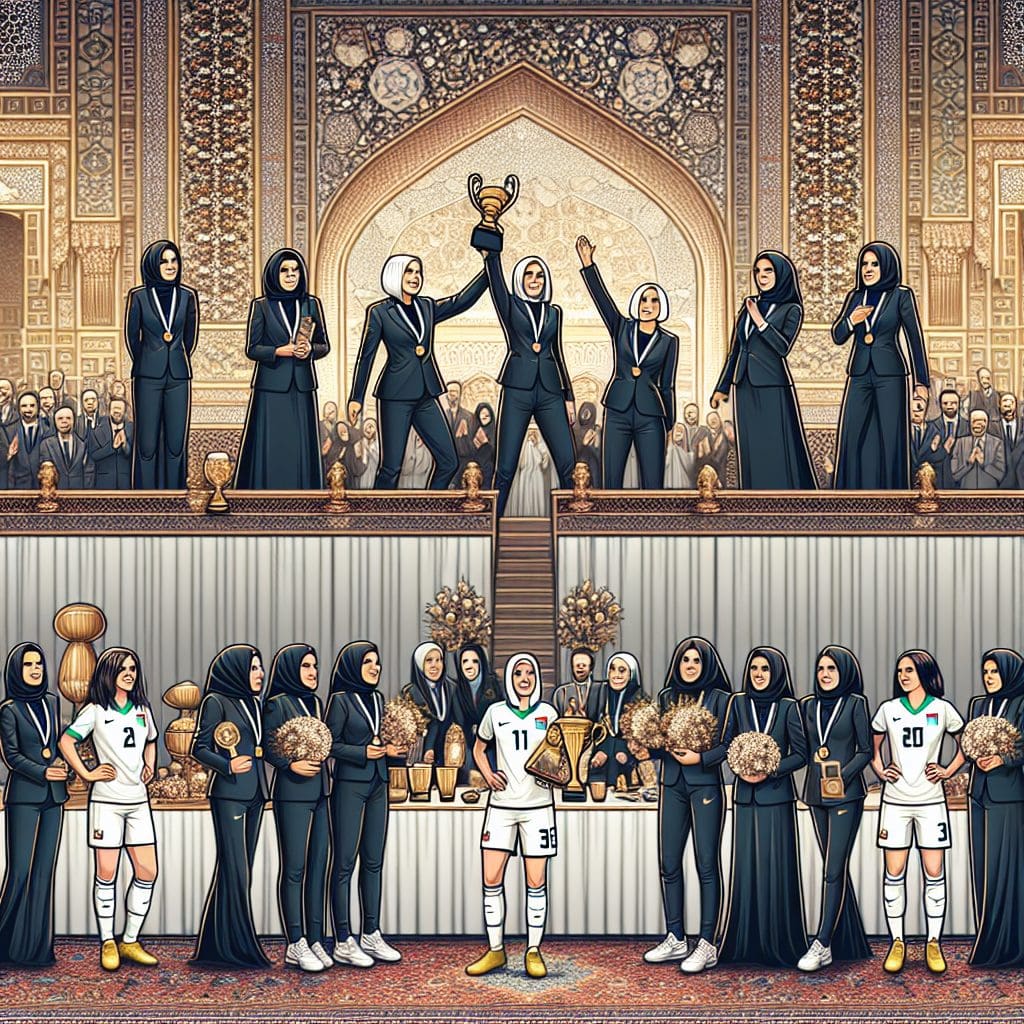 Iranian Women’s Soccer Team Honored with Reception in Tehran