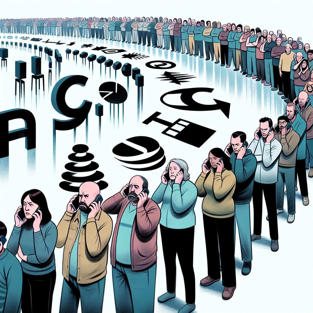 Customers express frustration over lengthy wait times and repeated calls needed to address problems with Rogers, Telus, and Bell.