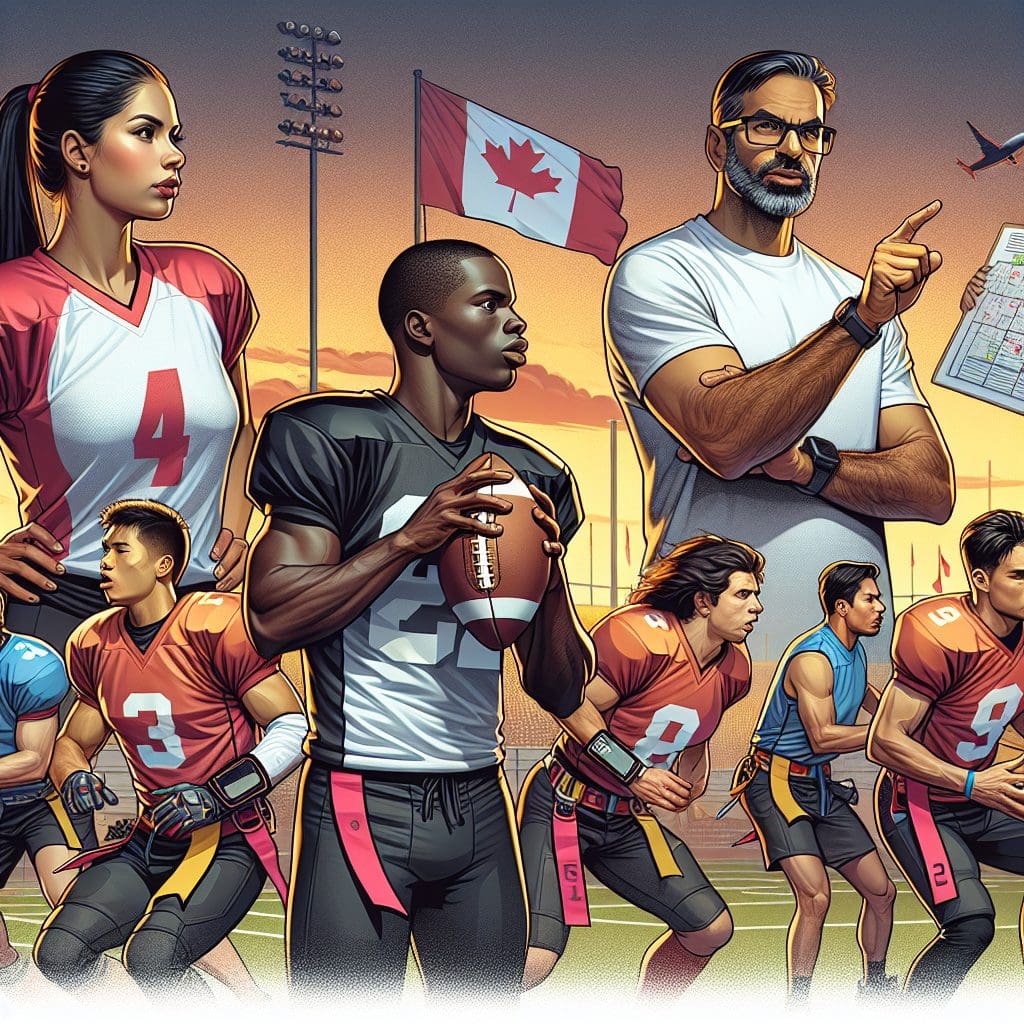Canadian flag football teams preparing for the qualification round for LA 2028