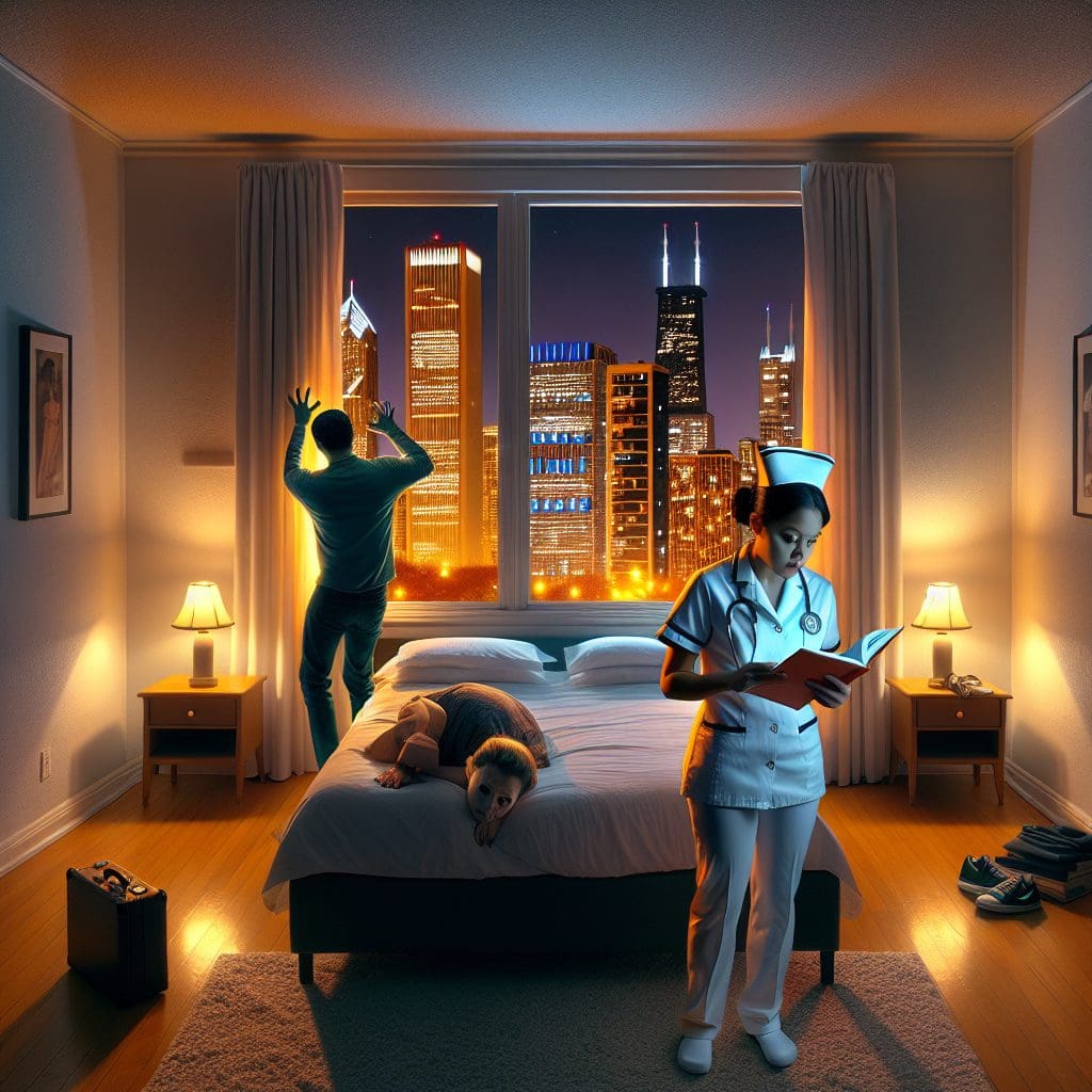 Chicago nursing student discovers suspected intruders undressed in her bedroom.