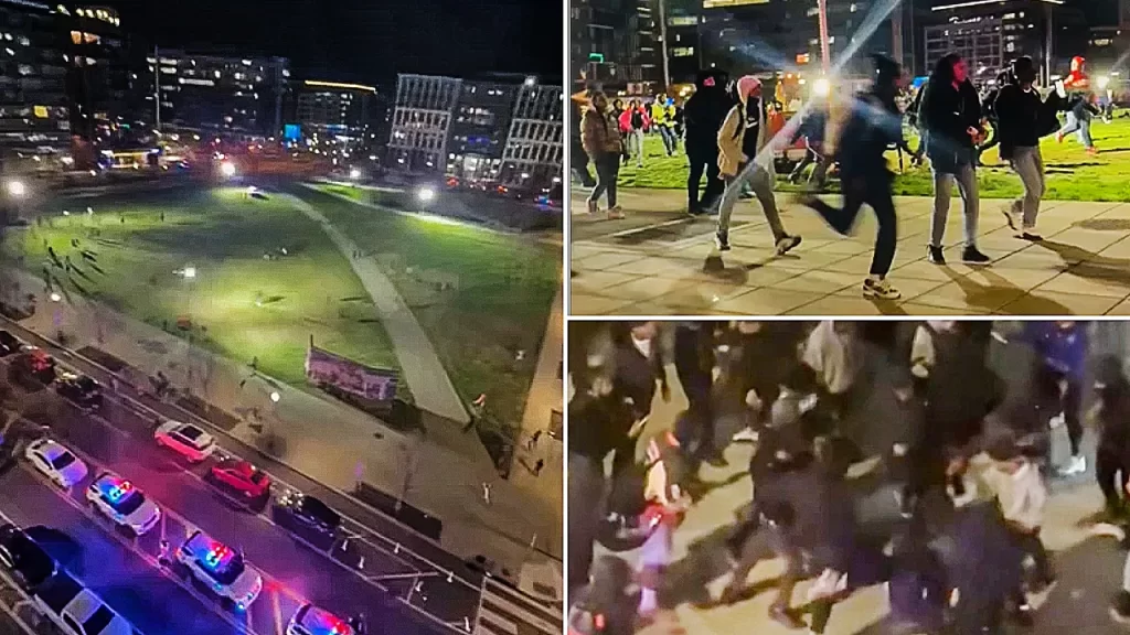 Hundreds of teenagers swarm DC Navy Yard in tumultuous incident amidst gunfire